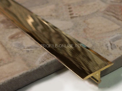 Т-профиль латунный 10 мм ЛПТ-10 полированный 2,7 м