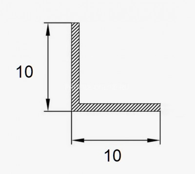 Алюминиевый уголок 10х10 мм ПБ10х10 черный муар 3 м