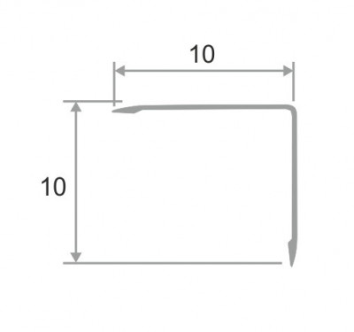 Алюминиевый уголок 10х10 мм ПН-10х10 золото глянец 2,7 м