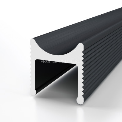 Теневой разделительный профиль алюминиевый Decaro Engineering D008A Black черный 3м