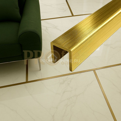 Латунный П-профиль PU 10 OS 10х10х10 шлифованный 3м