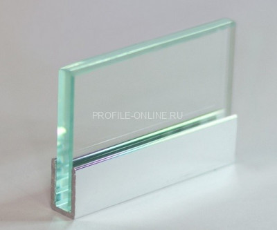Алюминиевый П-профиль для стекла 9 мм ПО-145 серебро матовое 3 м
