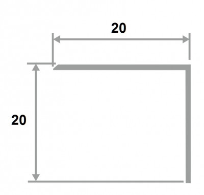 Латунный уголок равнополочный 20х20 PА 20 ON полированный 3м