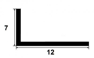 Латунный уголок разнополочный 12х7 PL 12x7 ON полированный 3м