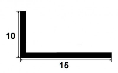 Латунный уголок разнополочный 15х10 PL 15x10 OS шлифованный 2,7м