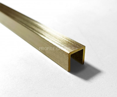 Латунный П-профиль ЛП-10х20х10 шлифованный 2,7 м