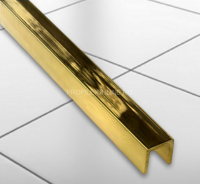 Латунный П-образный профиль ЛП-10х10х10 полированный 2,7 м